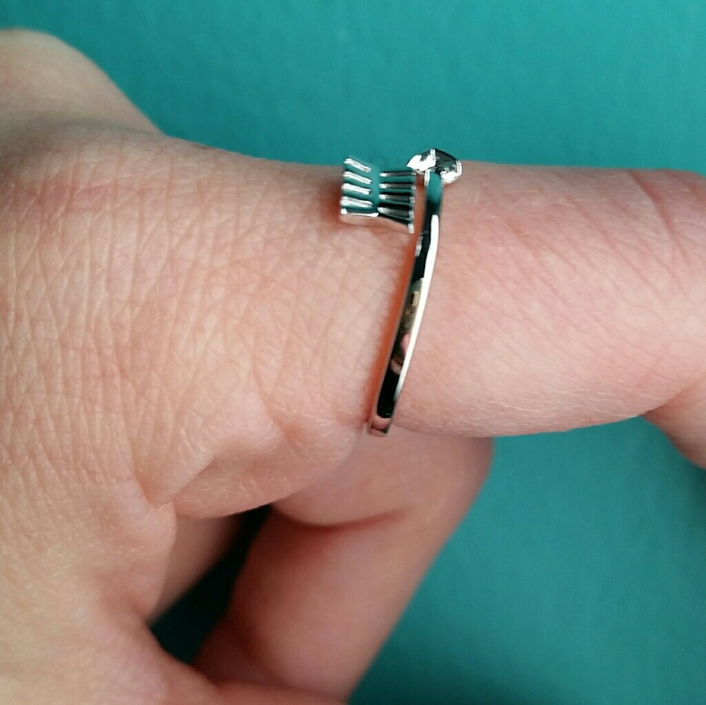 Sterling Silver Arrow Wrap Ring - Picture 2 of 7