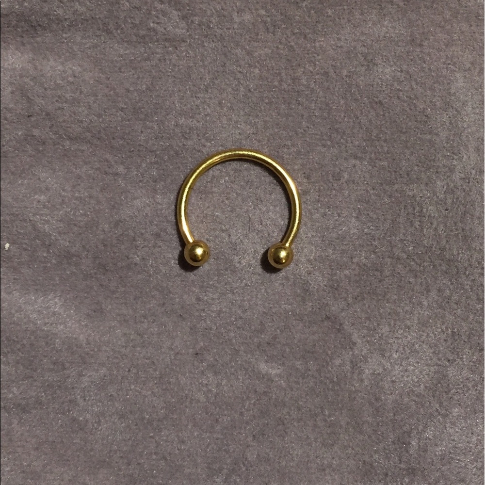 Gold horse shoe ring 12 mm.. not real gold