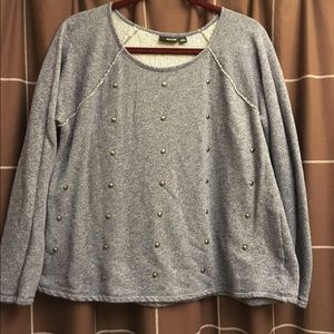 A.N.A. Sweater heather denim blue Large