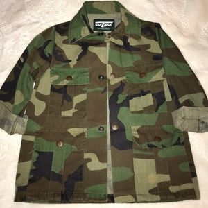 Vintage 70's 80's Camo button down