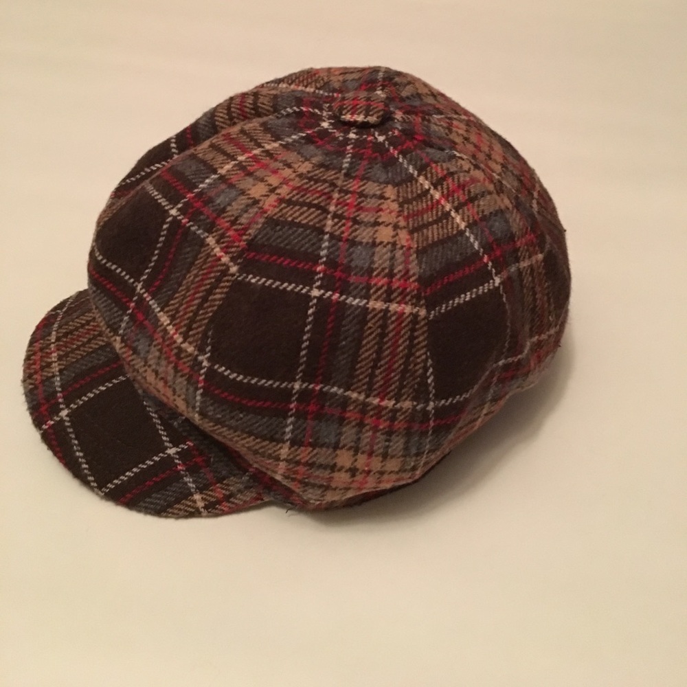 Brown plaid hat