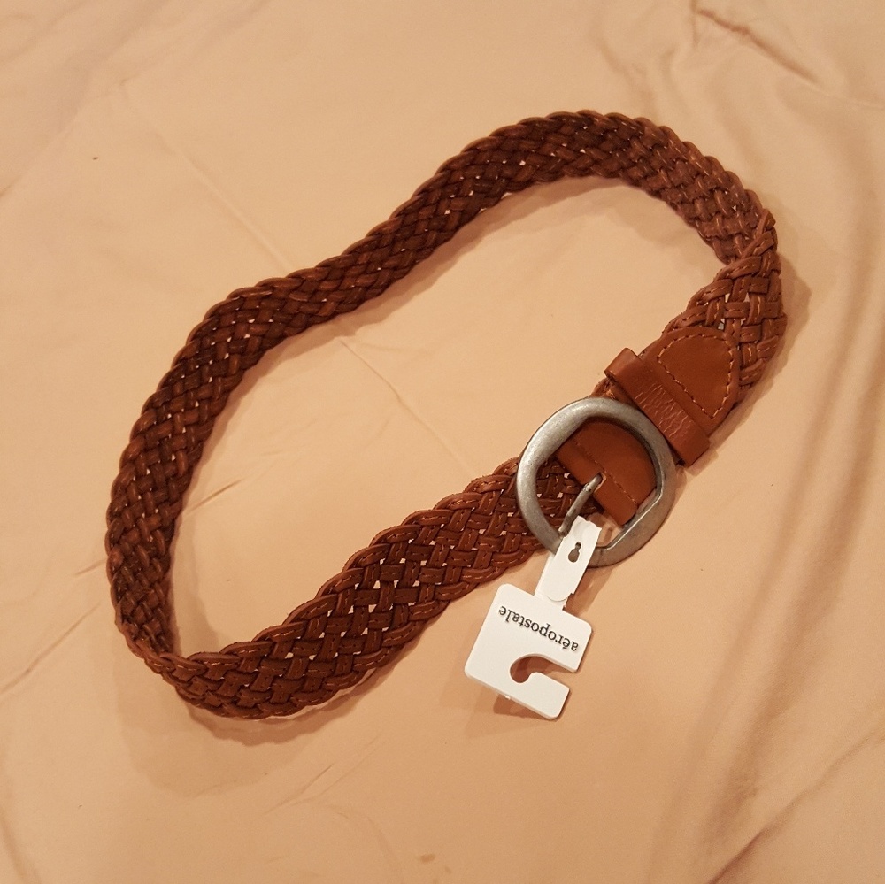 NEW Aeropostale Leather Braided Belt