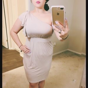 One Shoulder Jersey Dress