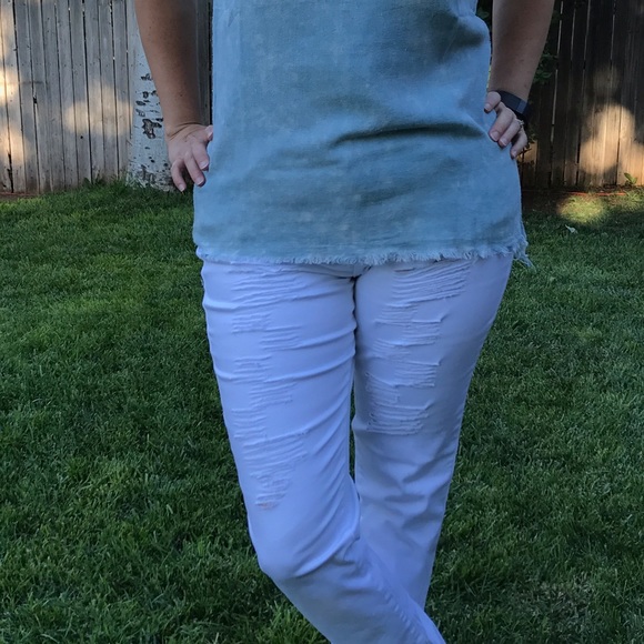 White High Waisted ripped skinny jeans - Picture 5 of 7