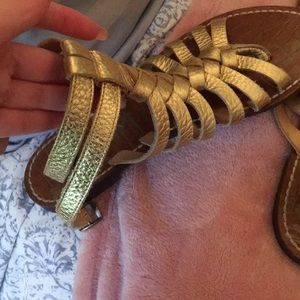 Gold sandals!