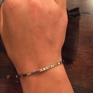 Never give up mantra bangle