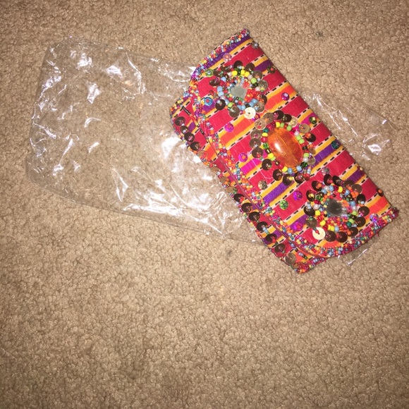 Beautiful handcrafted mini multi color pouch - Picture 1 of 4