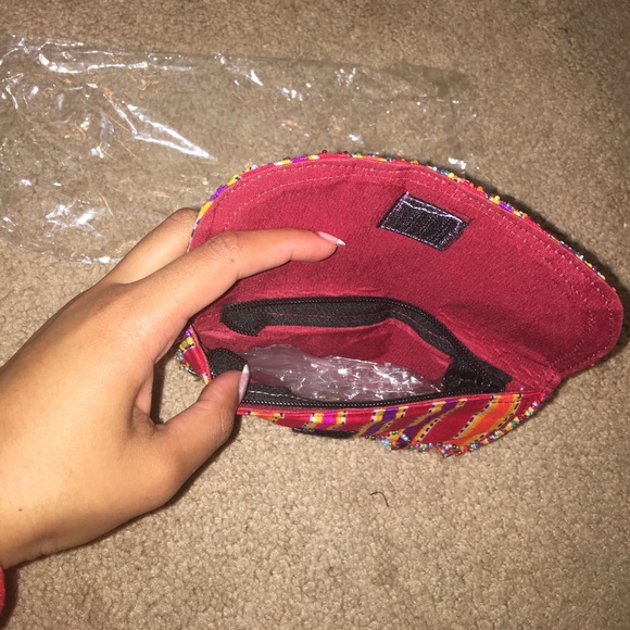 Beautiful handcrafted mini multi color pouch - Picture 3 of 4