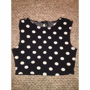 Forever 21 Polka Dot crop top Size M