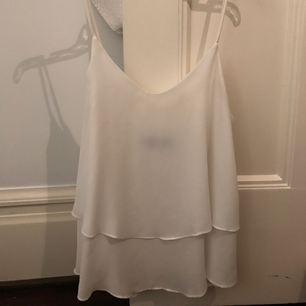 Flowy loose silk tank top