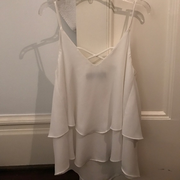 Flowy loose silk tank top - Picture 2 of 4