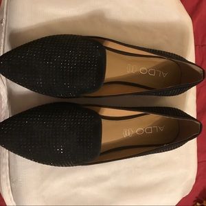 ALDO Black with black rhinestones; size 6