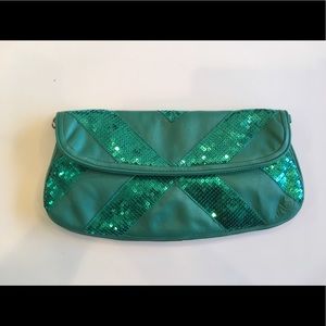 Melie Bianco Turquoise Clutch Purse