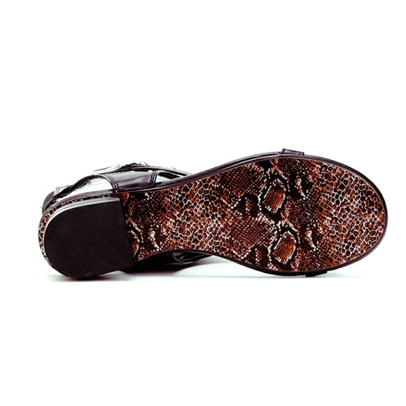 Beaded Black Embellished Collar Sandals 7.5 - Picture 7 of 7