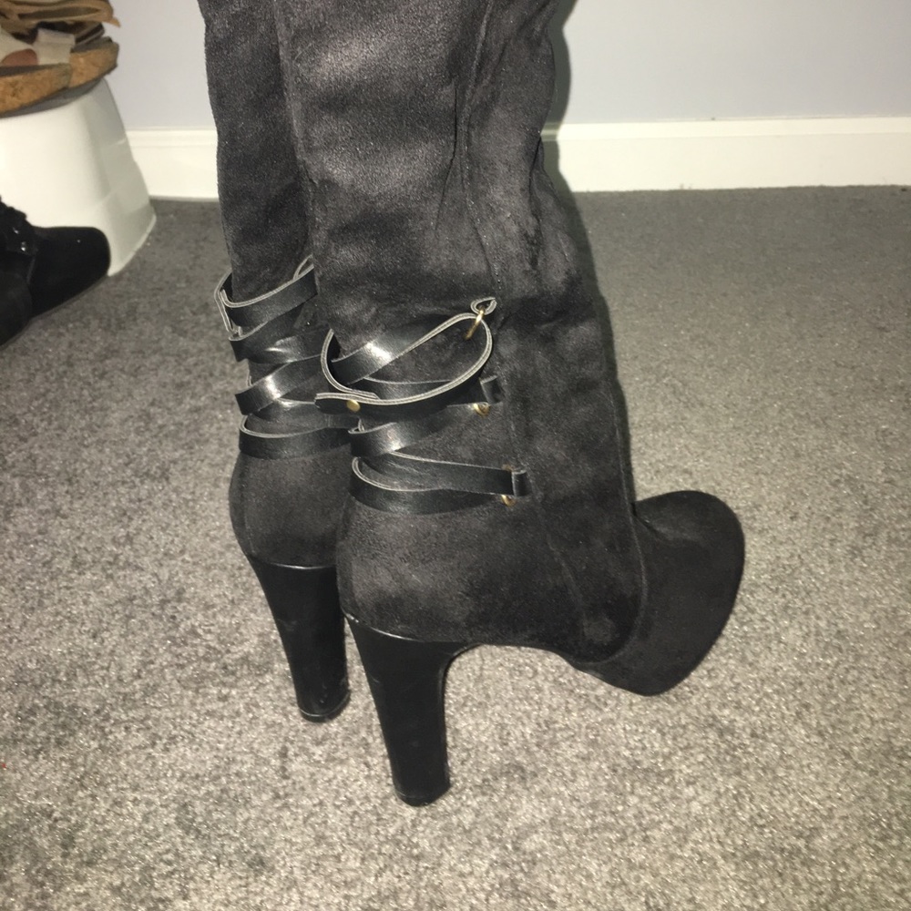 black suede boots