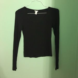 Forever 21 black long sleeve top
