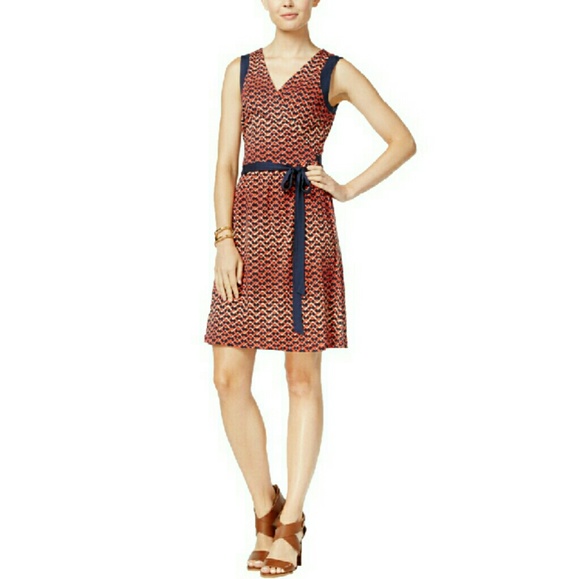 Tommy Hilfiger Dresses & Skirts - New Tommy Hilfiger Geometric Wrap Dress Sleeveless