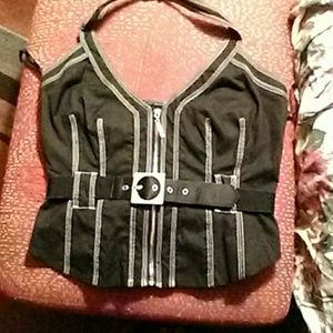 Black halter top
