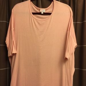 LuLaRoe Ribbed Irma tunic Pink Medium