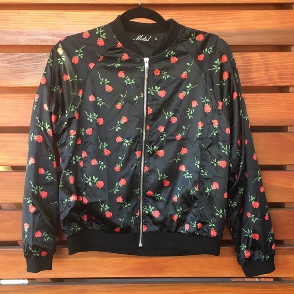 Nasty Gal NWOT rose bomber jacket - Picture 4 of 4