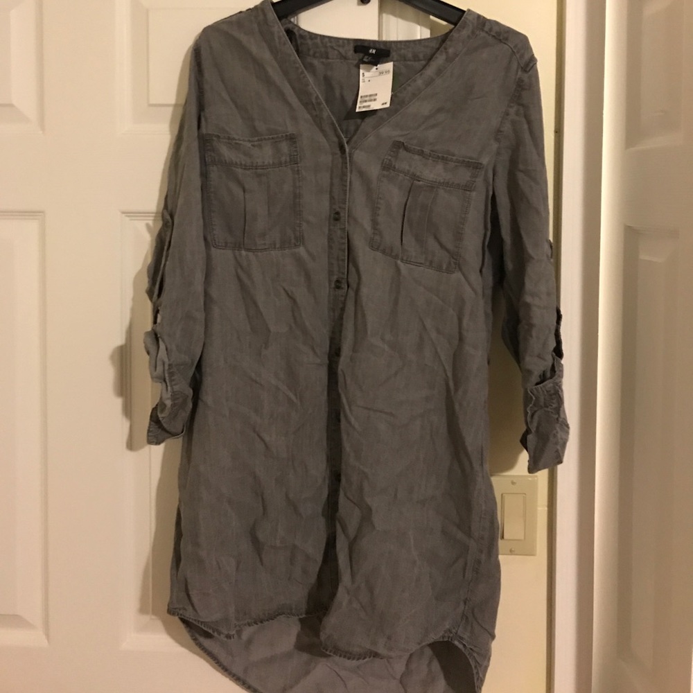 H&M shirt dress sz 8 / m