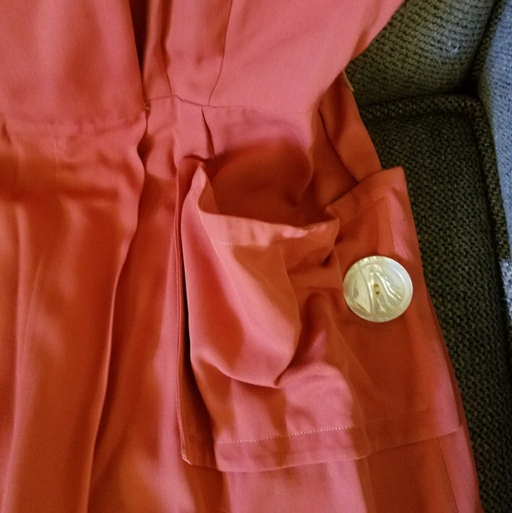 True Vintage 1940s Coral Dress - Picture 2 of 3