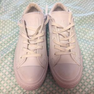 White Leather Converse