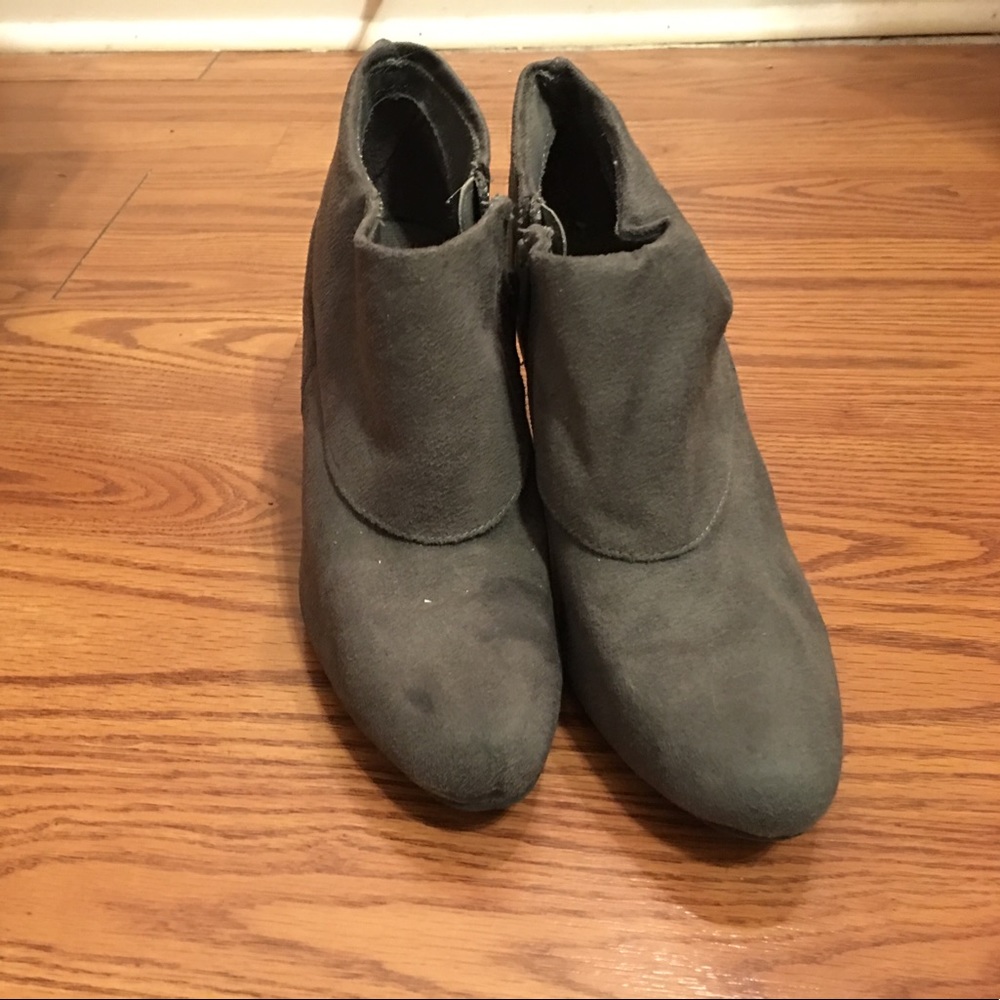 Grey Booties Heels