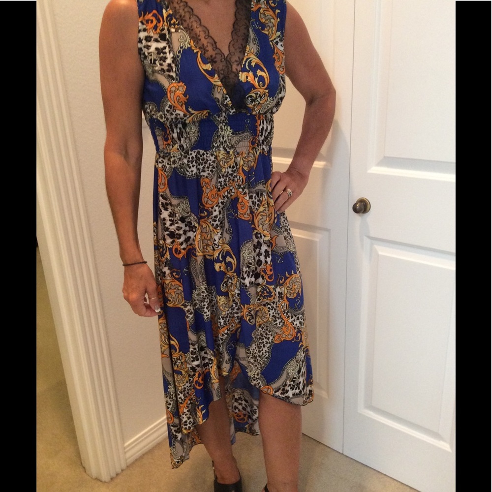 Sleeveless V Neck Dress