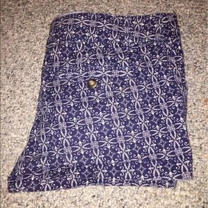 navy blue & white khaki shorts