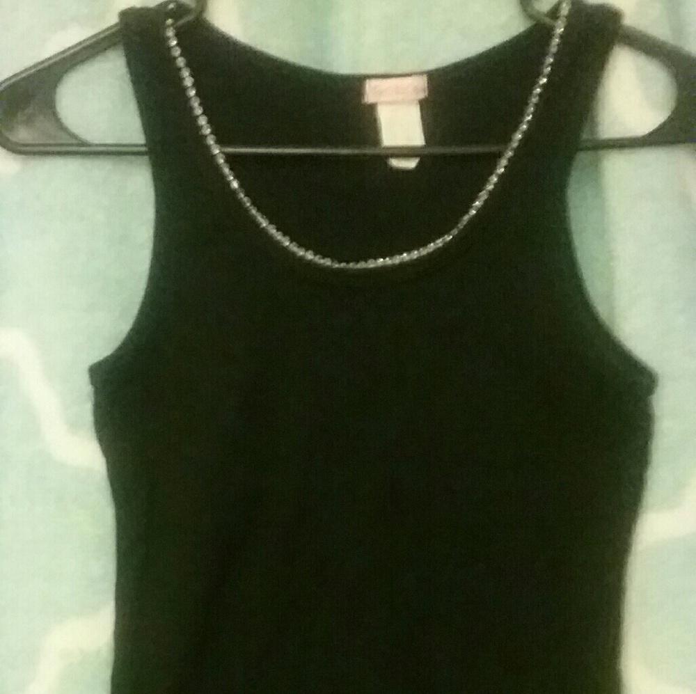 Children's vintage tank top with bling on collar