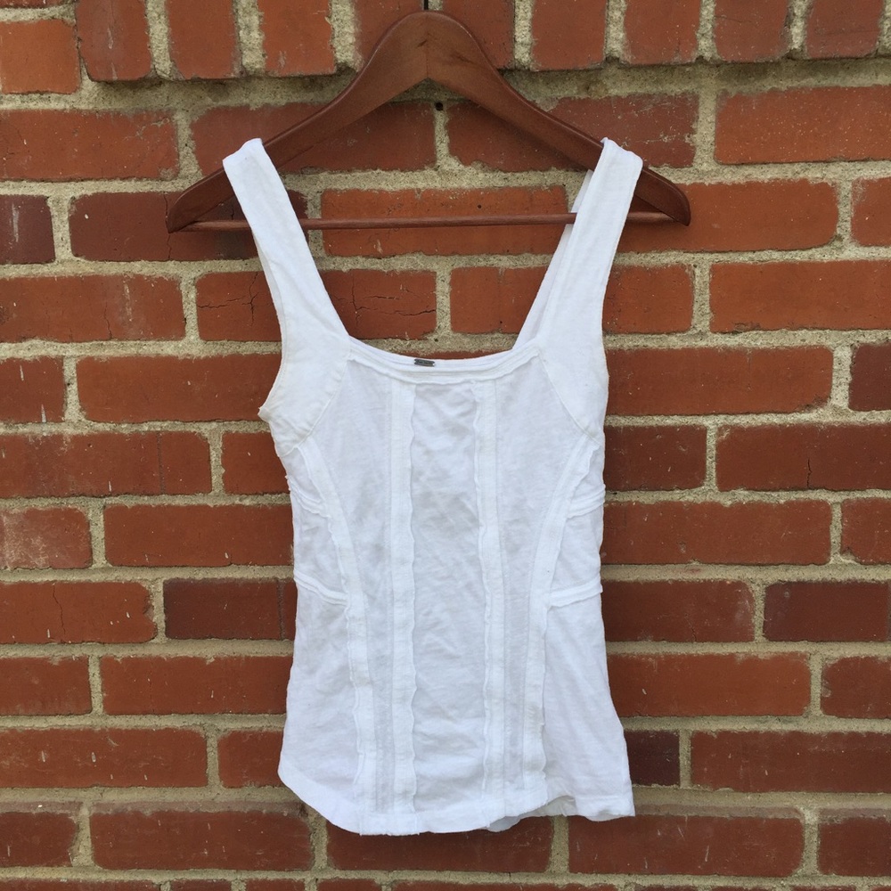 FREE PEOPLE: seamed corset tank