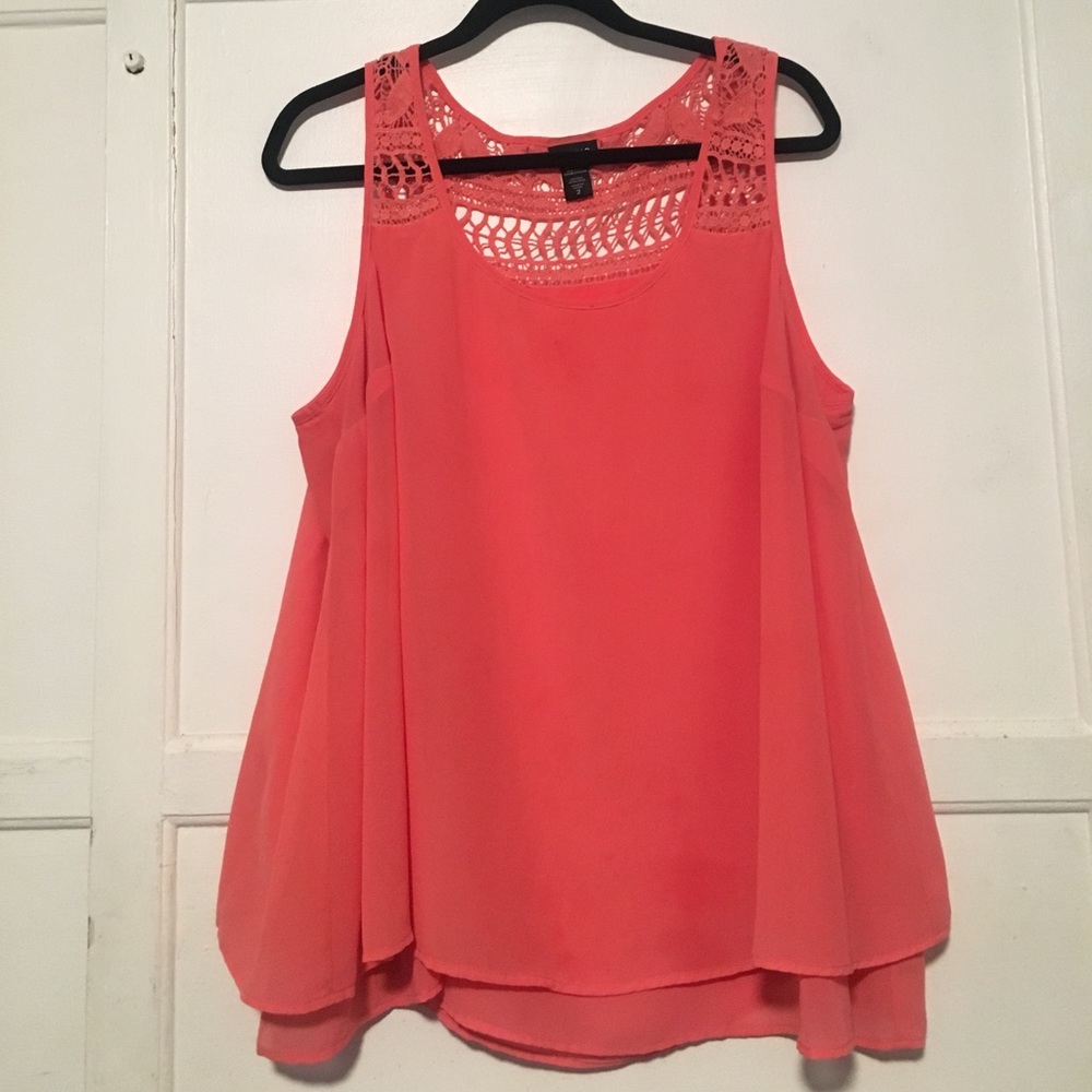 Torrid sleeveless coral top