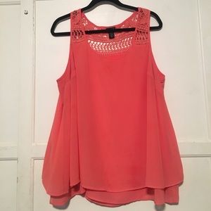 Torrid sleeveless coral top