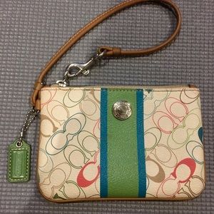 Coach Patterned Wristlet