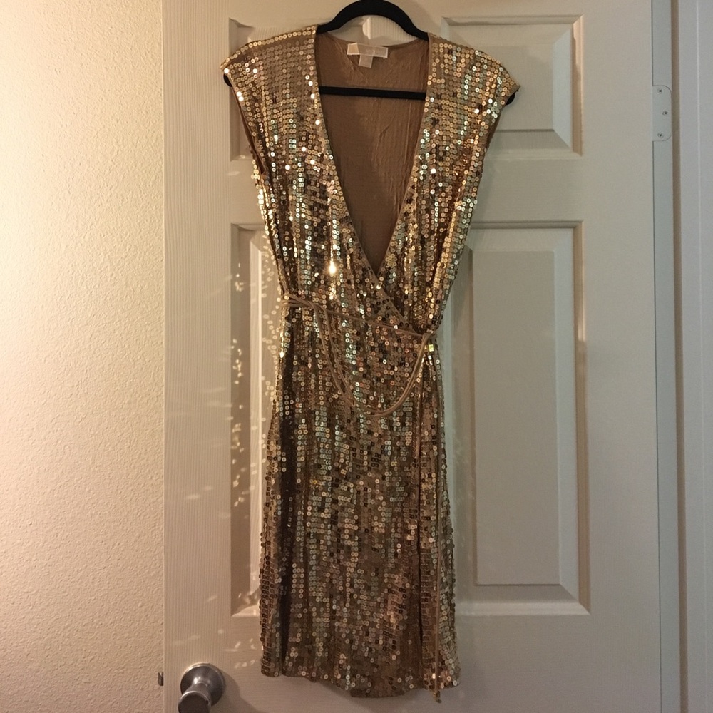 MK Gold Sequin Dress