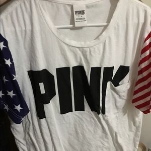 VS Pink American Flag Tee