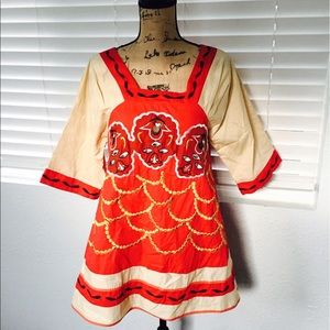 Embroidered tunic dress beautiful size M