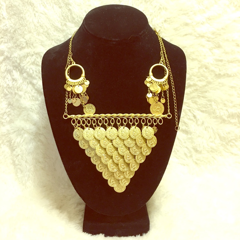 Coin Necklace/ Bohemian Tribal Necklace - Picture 1 of 6