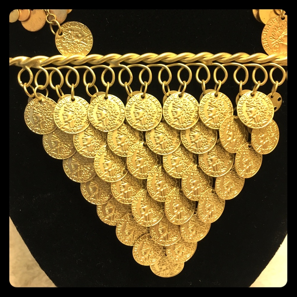 Coin Necklace/ Bohemian Tribal Necklace - Picture 2 of 6