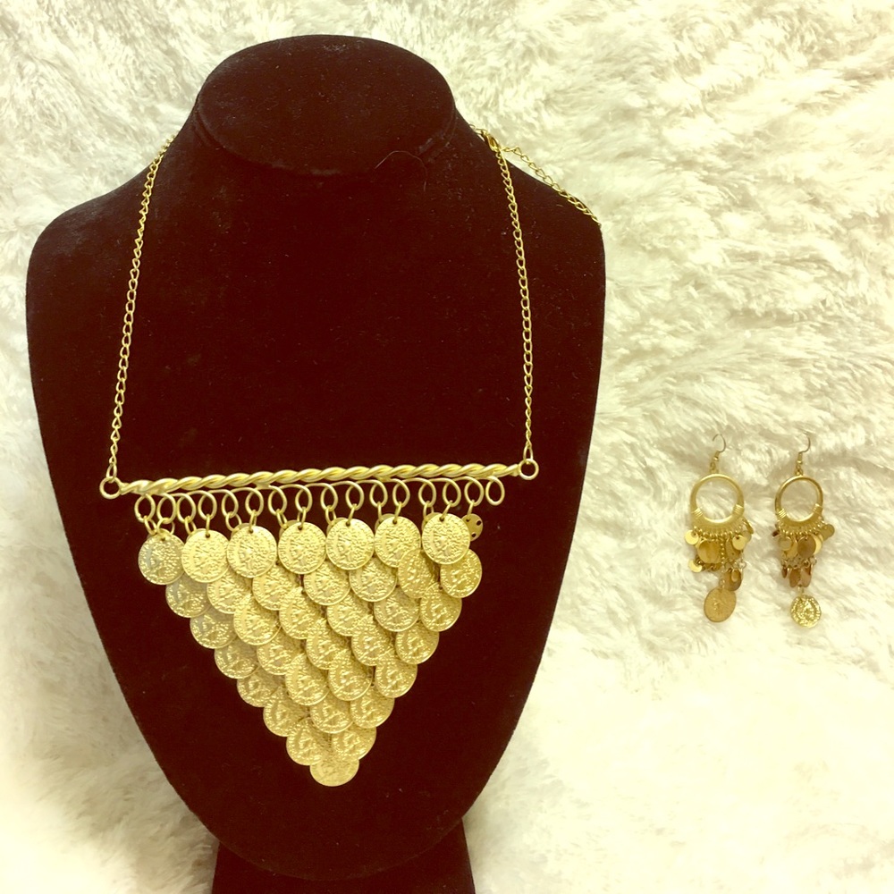 Coin Necklace/ Bohemian Tribal Necklace - Picture 5 of 6