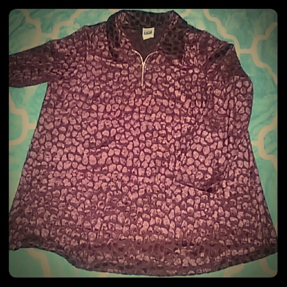 Vintage maternity long-sleeved blouse