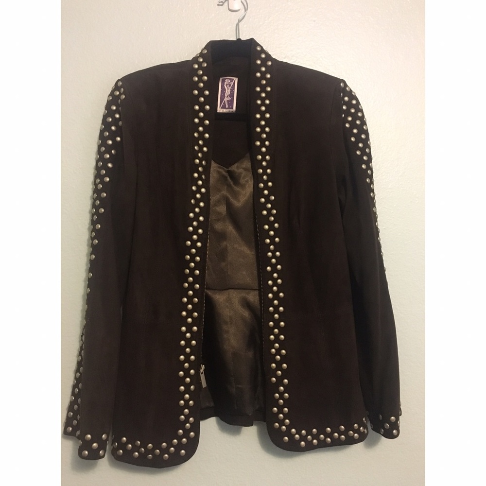 Suede leather jacket