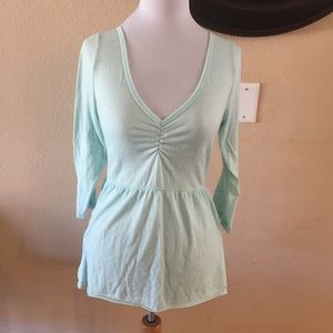 Hollister light blue 3/4 Sleeve Blouse
