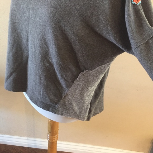 Xhilaration gray Beaded Shoulder Detail top - Picture 7 of 7