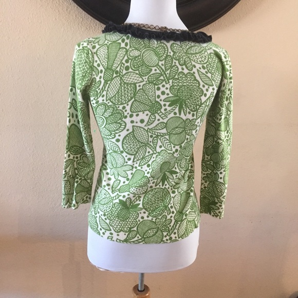Tabitha green Floral Ruffle Cardigan - Picture 4 of 6