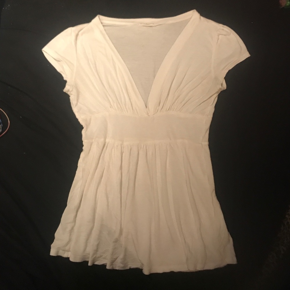 Nordstrom Vneck white shirt