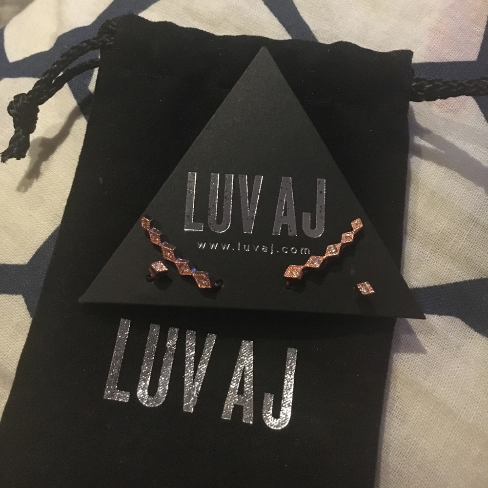BRAND NEW LUV AJ Diamond Kate Crawler earring set