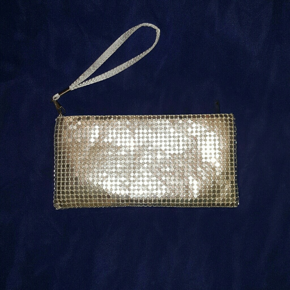 Silver shimmery wristlet NWOT