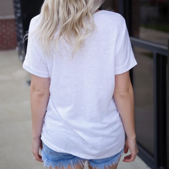 Pineapple print pocket tee top blouse - Picture 4 of 4